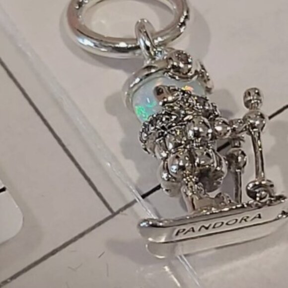 Authentic PANDORA Sterling Silver Skier Dangle Charm 793514C01 - Picture 8 of 11